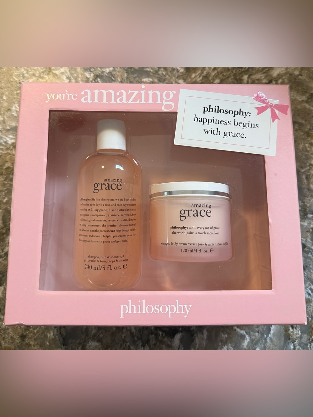 philosophy Amazing Grace Body Set - Pink Packaging